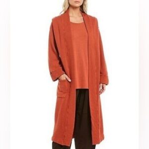 Bryn Walker Didion Coat Cardigan • Turmeric • Bamboo Organic Cotton • NWT • L